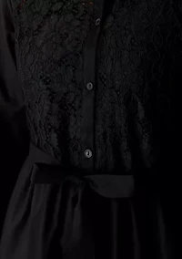 Women's Long Sleeve Solid A-Line Dress