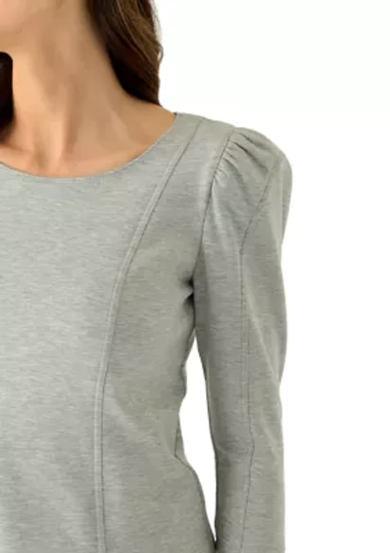 Women's Puff Sleeve Top with Princess Seams