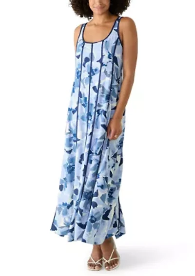 Women's Floral A-Line Maxi Dress