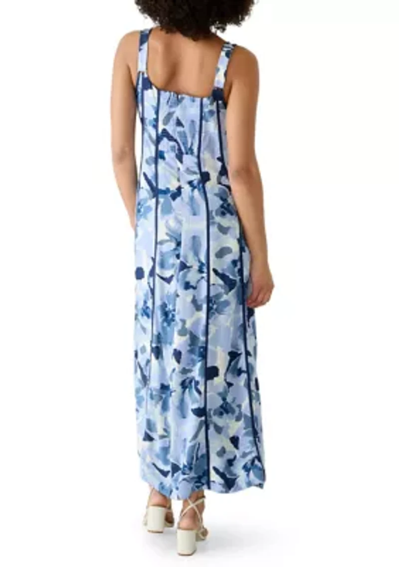 Women's Floral A-Line Maxi Dress