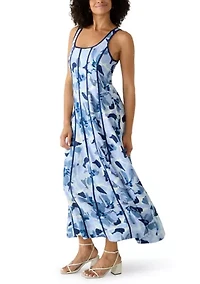 Women's Floral A-Line Maxi Dress