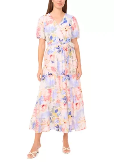 Women's Tiered Floral Maxi Dress