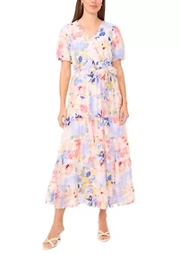 Women's Tiered Floral Maxi Dress