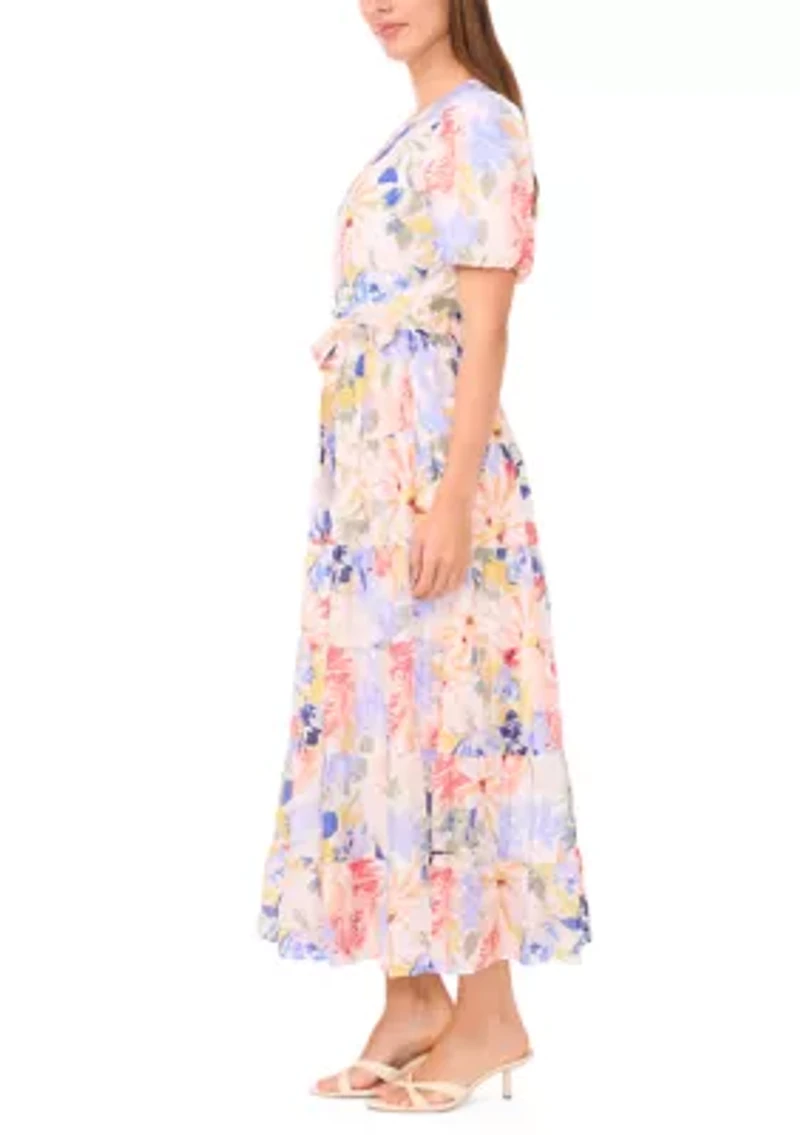Women's Tiered Floral Maxi Dress