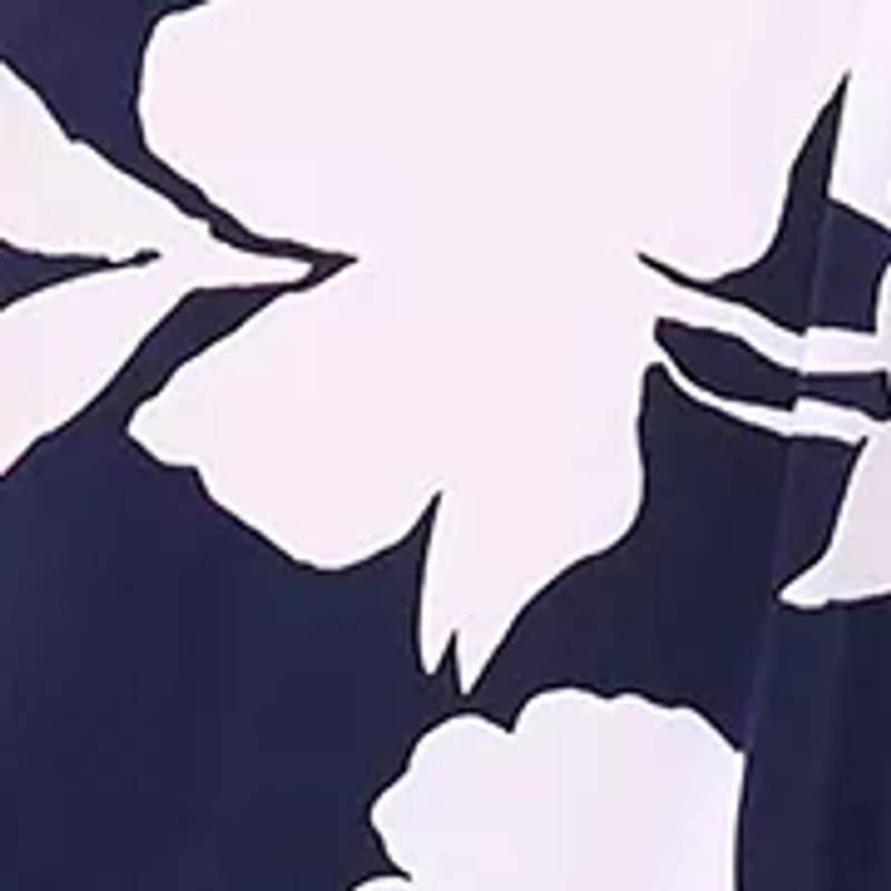 Women's Short Sleeve V-Neck Floral Print Midi Dress