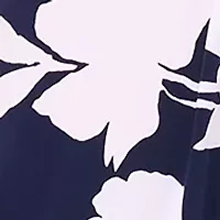 Women's Short Sleeve V-Neck Floral Print Midi Dress