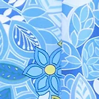 Women's Tie Waist Print A-Line Midi Dress