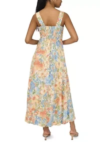 Women's Sleeveless Floral Printed Dress