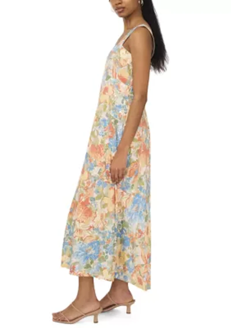Women's Sleeveless Floral Printed Dress