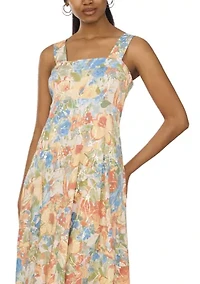 Women's Sleeveless Floral Printed Dress