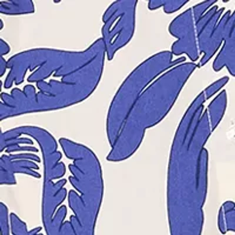 Women's Puff Sleeve Collar Floral Print A-Line Dress