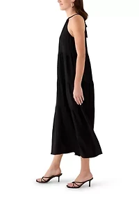 Women's High Neck Tiered Maxi Dress
