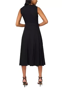Women's Button Front Midi Dress
