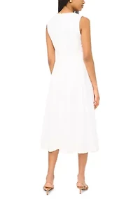 Women's Button Front Midi Dress