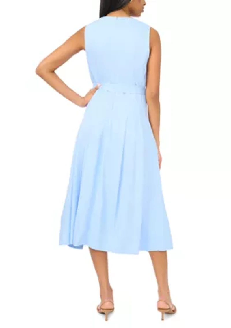 Women's Button Front Midi Dress