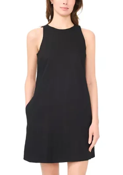 Women's Sleeveless Linen Shift Mini Dress