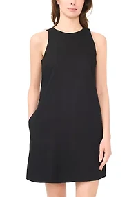 Women's Sleeveless Linen Shift Mini Dress