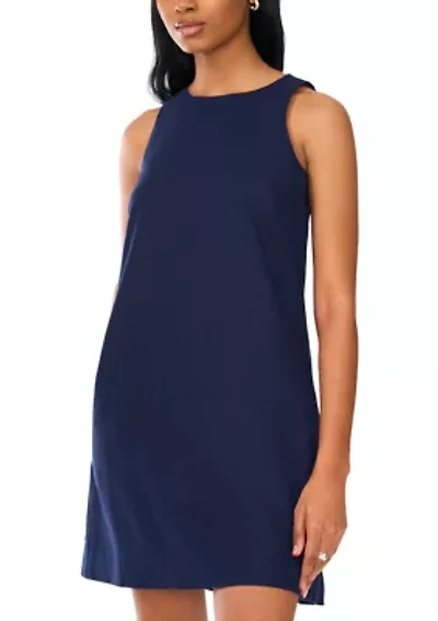 Women's Sleeveless Linen Shift Mini Dress