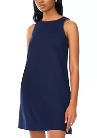 Women's Sleeveless Linen Shift Mini Dress