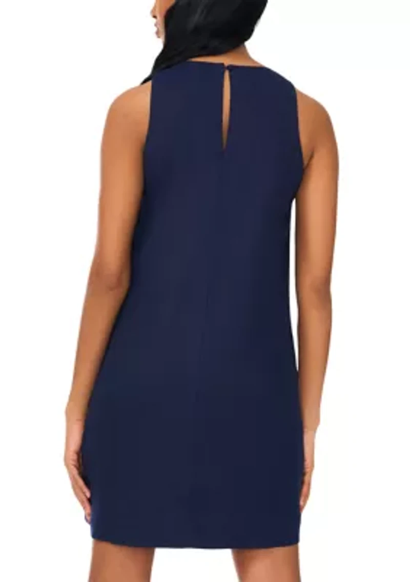 Women's Sleeveless Linen Shift Mini Dress