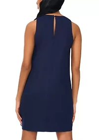 Women's Sleeveless Linen Shift Mini Dress