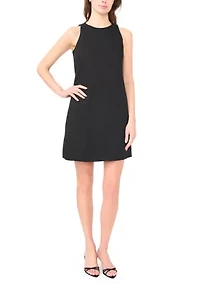 Women's Sleeveless Linen Shift Mini Dress