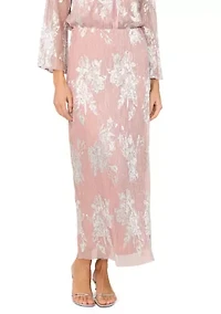 Women's Foil Pleated Skirt