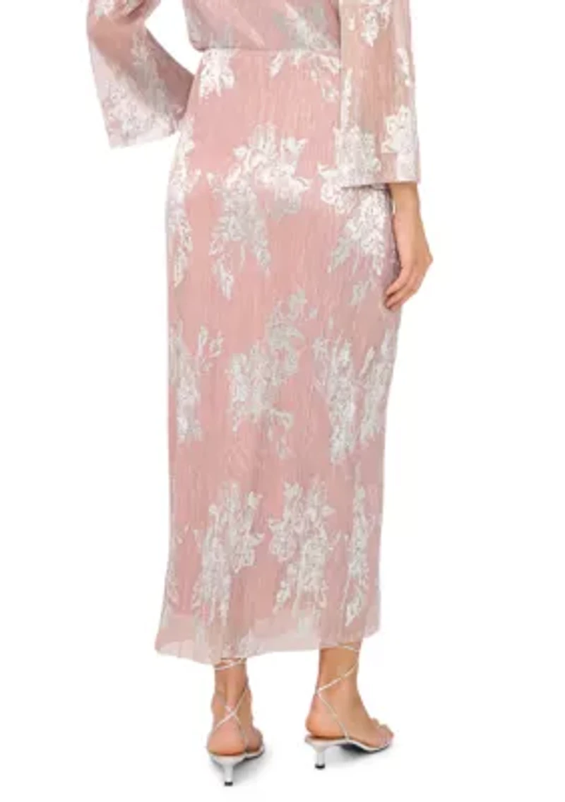 Women's Foil Pleated Skirt
