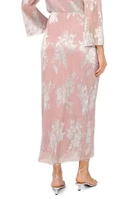 Women's Foil Pleated Skirt