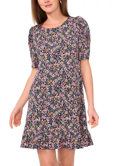 Women's Short Sleeve A-Line Mini Dress