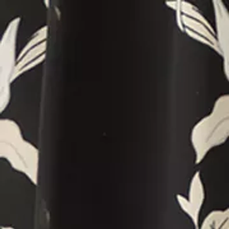 Women's Long Sleeve Mock Neck Floral Print A-Line Dress