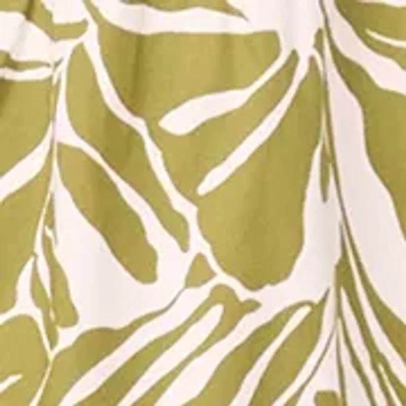 Women's Short Sleeve Printed Cotton A-Line Dress