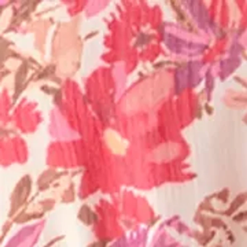 Women's Smock Waist Print Blouse