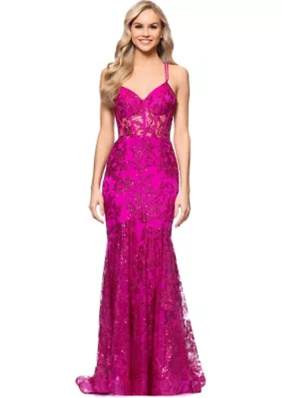 Women's Sleeveless Sequin Gown