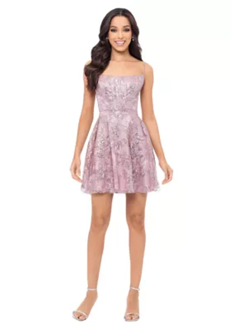 Short Glitter Party Dress