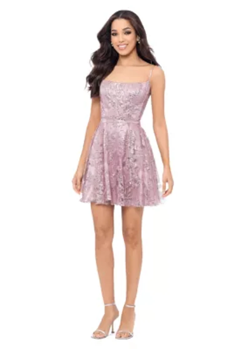 Short Glitter Party Dress