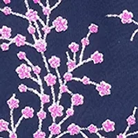 Women's Floral Patterned Mesh Illusion Gown