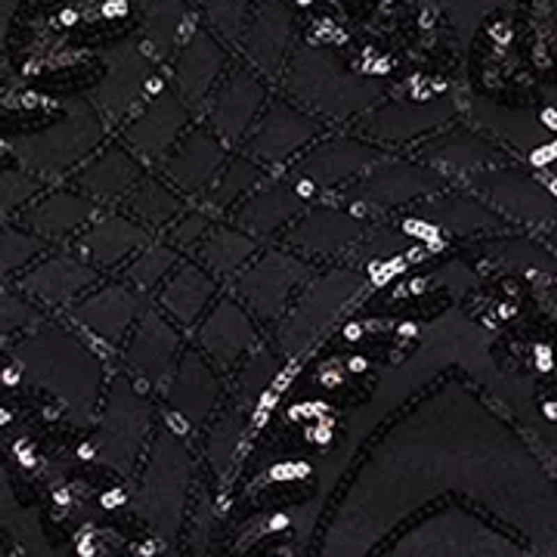 Women's Sleeveless Patterned Sequin Dress