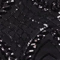 Women's Sleeveless Patterned Sequin Dress