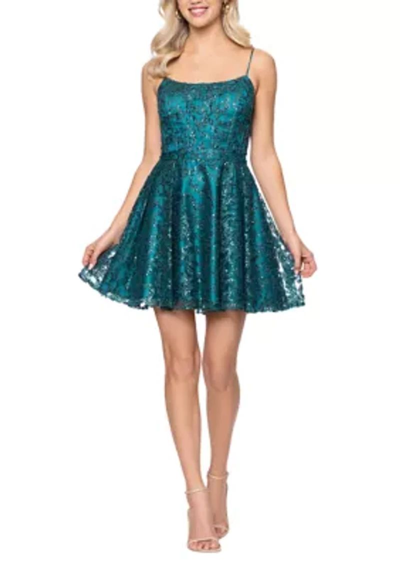 Short Glitter Party Dress