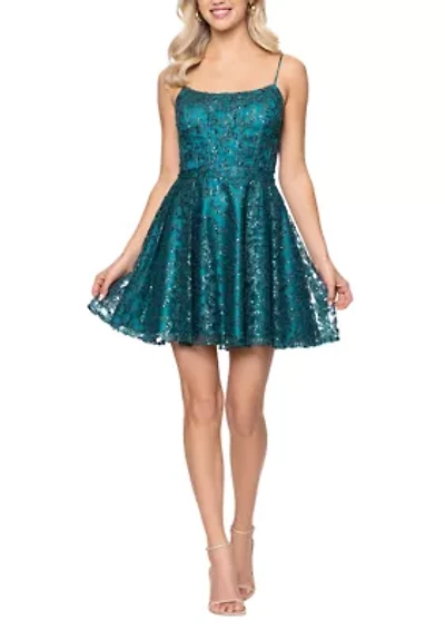 Short Glitter Party Dress