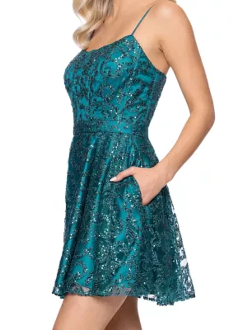 Short Glitter Party Dress
