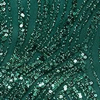 Women's Sleeveless Glitter Mesh Drape Front Dress