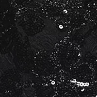 Women's Sleeveless V-Neck Patterned Sequin Gown