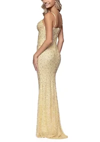Women's Sleeveless Patterned Sequin Dress