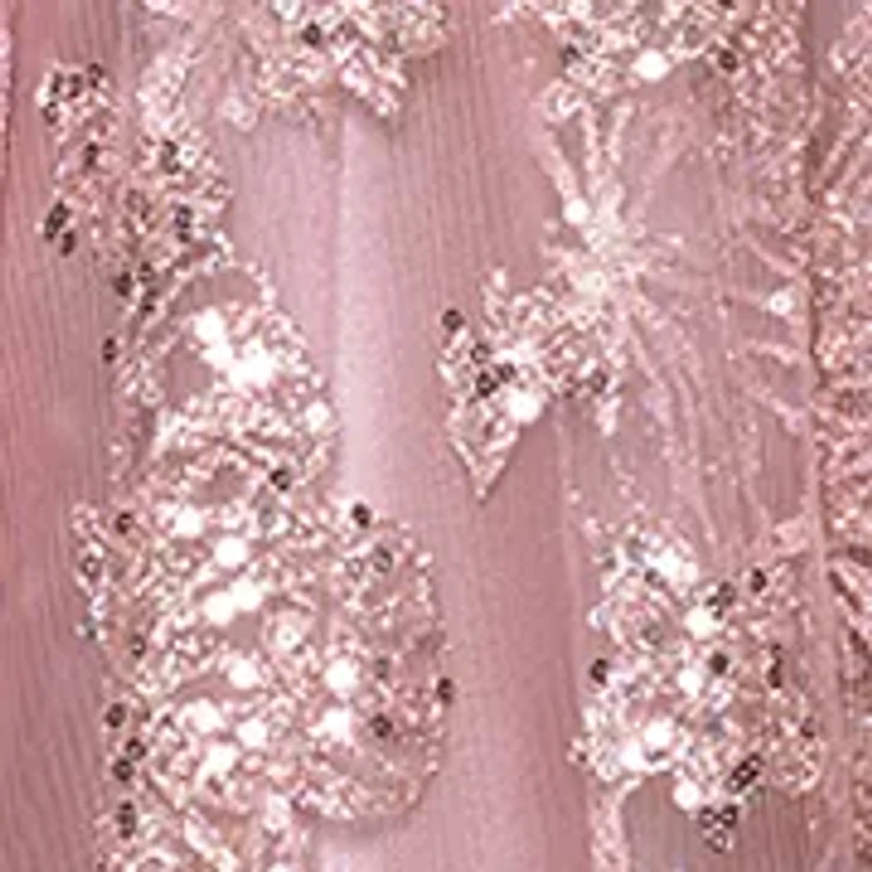 Women's Sleeveless Glitter Lace Ballgown