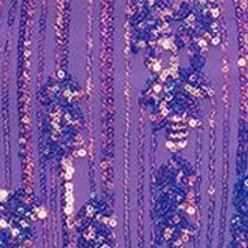 Women's Iridescent Patterned Sequin Gown