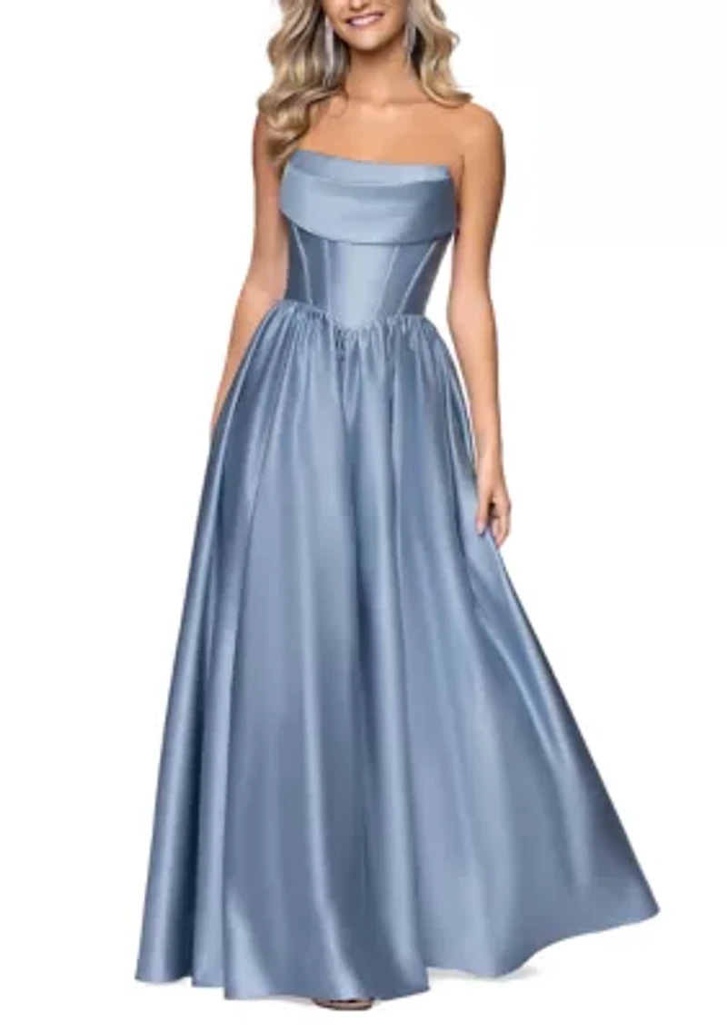 Women's Satin Corset Ballgown