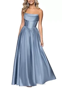 Women's Satin Corset Ballgown