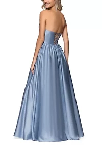 Women's Satin Corset Ballgown
